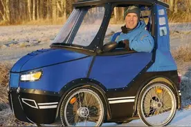 瑞典推出“电动四轮单车” 外型酷似小汽车图片