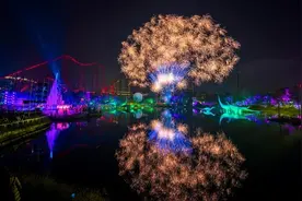 中华恐龙园10000枚烟火闪耀常州夜空图片