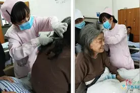 7旬病人惹异味 护士主动帮剪发擦澡图片