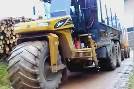 还有这种车？国外大型车头前置独轮车大车