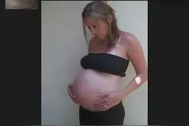 国外辣妈们怀孕秀大肚图片