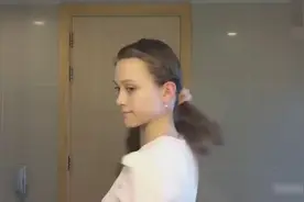 超简单一分钟搞定的日常盘发 适合不长不短的头发