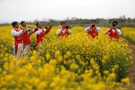 高清春韵花海 航拍醉美旬邑图片