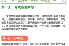 用五天时间，全面攻克中考文言文，是可以做到的！图片