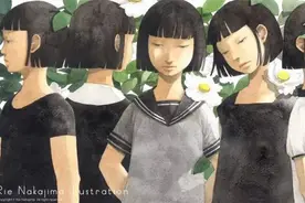 日本插画师中岛梨绘：梦中的你图片