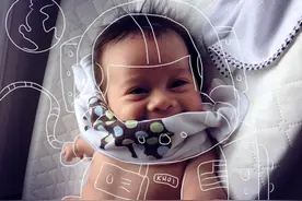 创意爸爸在新生婴儿照片上涂鸦，经历一次又一次冒险图片