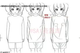 动漫画风的衣褶画法！各种褶皱比例和思路！图片