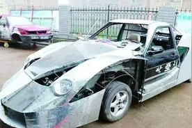 国内90后将报废桑塔纳变成一台超级跑车，实在牛！图片