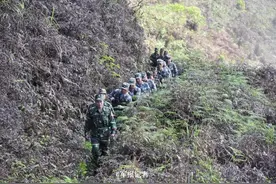 中越边防部队举行边境联合巡逻图片
