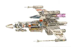 星球大战飞行器内部结构画，让人感觉一股浓浓的外来星球的味道图片