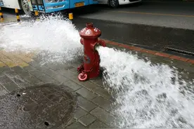 贵阳宝山北路消防龙头水狂喷 流的那叫一个肉疼图片
