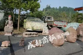 遂宁破获野外文物盗窃系列案 疑犯用棉被裹千斤佛头推下来图片