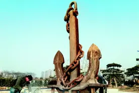 小麦岛北侧海边公园基本成型 巨锚“坐镇”图片