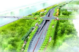 山东青岛西海岸首条快速路开建 设计时速60公里图片
