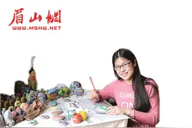 鹅卵石上“妙笔生花”石头也能传递美好图片