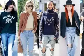 满大街妹子全是破洞牛仔裤！穿好各种帅，穿错的就图片