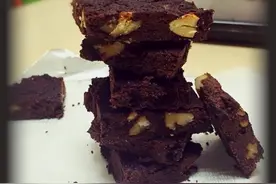 豆腐制低脂浓厚布朗尼图片