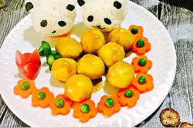 #咖喱萌太奇#萌萌熊猫咖喱鱼蛋图片
