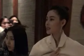 张天爱披大衣遮蓬蓬裙难掩少女心 一路签名进电梯挥手告别图片