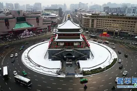 古城西安雪后初霁图片