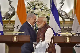 印以总理高调秀亲密，只因莫迪打破了印度在巴以间的“平衡”图片