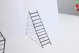 4分钟教你画出一把3D梯子图片