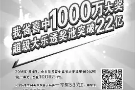 好手气！永州彩民8元机选中1000万元大奖图片
