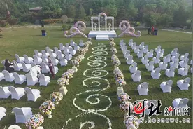 邯郸举办首届婚庆节 欧式草坪婚礼华丽亮相图片