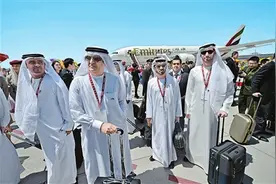 阿联酋航空迪拜-银川-郑州航线首航图片