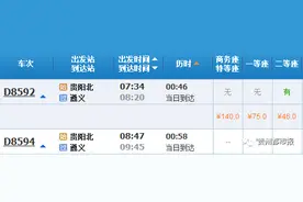 渝贵铁路，贵阳到遵义46元！来，看看去安顺都匀凯里铜仁盘州的票价，还有吃喝玩……图片