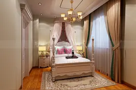 青岛花溪地联排别墅中间户装修案例户型图 法式浪漫30万图片