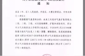 「紧急通知」1月23日0时解除重污染天气红色预警 明天限行1和6！图片