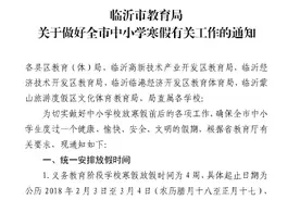 临沂市中小学寒假放假时间有变（3月5日上课）图片
