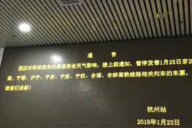 大雪未至 杭州部分火车先停了 还有这些车次暂停售票图片