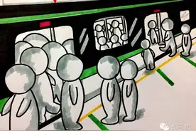 揭秘：超萌手绘版地铁“蜘蛛侠”的日夜行踪图片