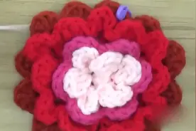 钩针编织教程 莲花渐变坐垫教程 3