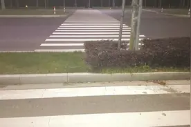 尴尬！“任性”斑马线跨过绿化带 市民过马路不知怎么走图片