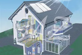 太阳能大讲堂——太阳能热水器室外安装图片