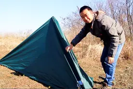 一块布就能变成帐篷，户外高手教你怎么建立篷布帐篷视频封面
