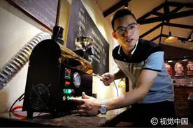 桂林小伙自制咖啡烘焙机，改进功能符合国人口味图片