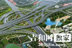 长春机场大道与长吉高速出口节点全互通立交桥开建图片