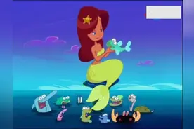 小动物们肚子很饿，美人鱼有很多好吃的东西分给他们吃