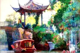 乌克兰油画大师创作“瘦西湖”油画作品 在扬州展出图片
