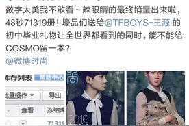 [TFBOYS][新闻]160514 王源点赞Cosmo微博 汤圆的爱他都知道图片