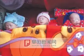 家里添了三胞胎 小夫妻又喜又忧图片