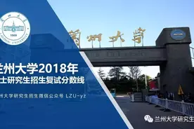 兰州大学2018年硕士研究生招生复试分数线公布！图片