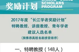 2017年度长江学者建议人选公示 浙大13人入选图片