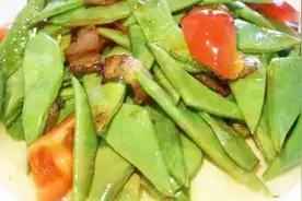 家常菜肉片炒扁豆的做法, 只需多加1种调料, 1次吃1盘