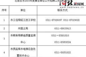石家庄2016年事业单位公开招聘开始啦图片