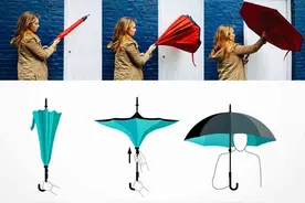 低头族专属雨伞！图片